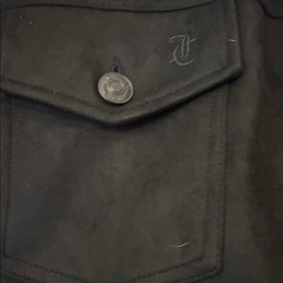 Juicy Couture Black Fringe Utility Jacket suede - Picture 3 of 8